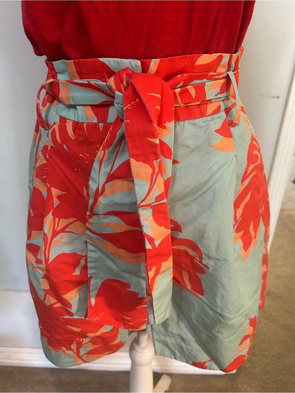Tropical Ladies Shorts- Mint & Pink